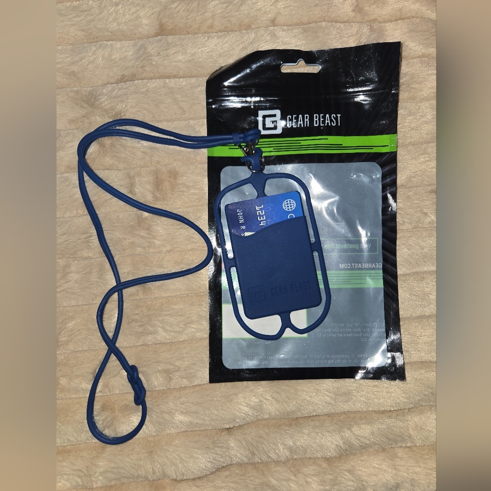 Blue Phone Lanyard